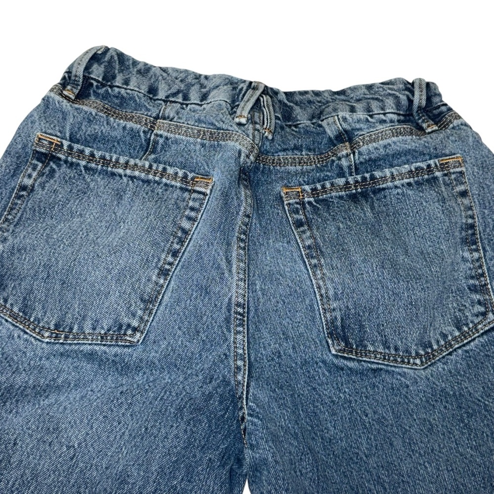 Good American GNIC0999T Distressed 100% Cotton Straight Leg Jeans | Size 6 / 28 - Picture 12 of 17